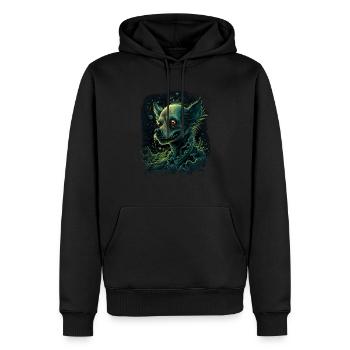 Chihuahua | Zombie Hund Gruselig Halloween Lustig - Männer Premium Bio Hoodie - Schwarz - Vorne - Nico (187cm)