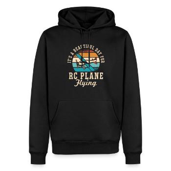 Ferngesteuertes Flugzeug Modellflugzeug - Männer Premium Bio Hoodie - Schwarz - Vorne - Nico (187cm)