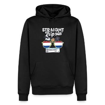 Straight Trippin' Pays-Bas Vacation Tour - Sweat à capuche Premium bio Homme - noir - Devant - Nico (187cm)
