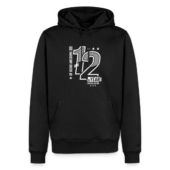 Of Being Awesome 12 Years - 12 Birthday - Men’s Premium Organic Hoodie - black - Front - Nico (187cm)