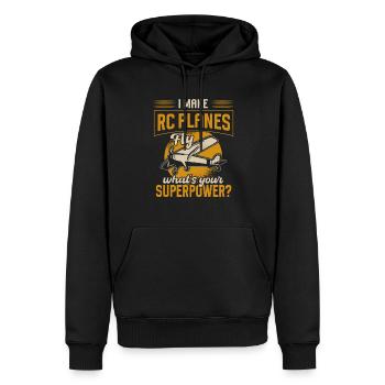 Ferngesteuertes Flugzeug Modellflugzeug - Männer Premium Bio Hoodie - Schwarz - Vorne - Nico (187cm)