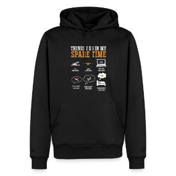 Ferngesteuertes Flugzeug Modellflugzeug - Männer Premium Bio Hoodie - Schwarz - Vorne - Nico (187cm)