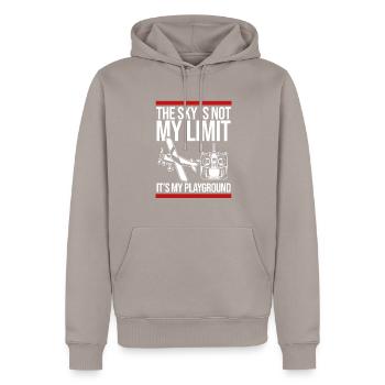 Modèle d’avion télécommandé - Sweat à capuche Premium bio Homme - taupe - Devant - Nico (187cm)