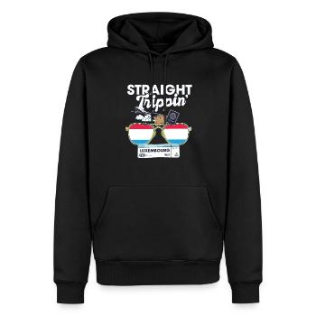 Straight Trippin' Luxembourg Vacation Tour Travel - Sweat à capuche Premium bio Homme - noir - Devant - Nico (187cm)