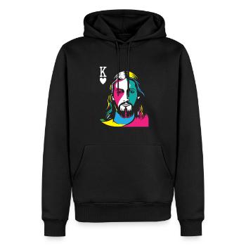 Religious Christian Believers Jesus Christ Is - Männer Premium Bio Hoodie - Schwarz - Vorne - Nico (187cm)