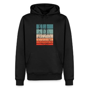 Jésus-Christ est Roi De Cœur Religieux Chrétien - Sweat à capuche Premium bio Homme - noir - Devant - Nico (187cm)
