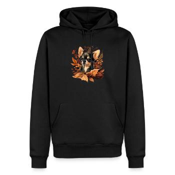Chihuahua | Thanksgiving Day Farmer Food Autumn - Men’s Premium Organic Hoodie - black - Front - Nico (187cm)