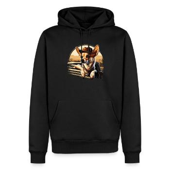 Chihuahua | Trucker LKW-Fahrer Vater Männer Auto - Männer Premium Bio Hoodie - Schwarz - Vorne - Nico (187cm)