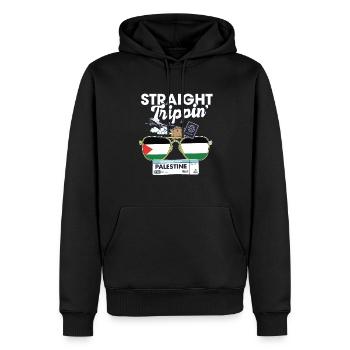 Straight Trippin' Palestine Vacation Tour Travel - Sweat à capuche Premium bio Homme - noir - Devant - Nico (187cm)