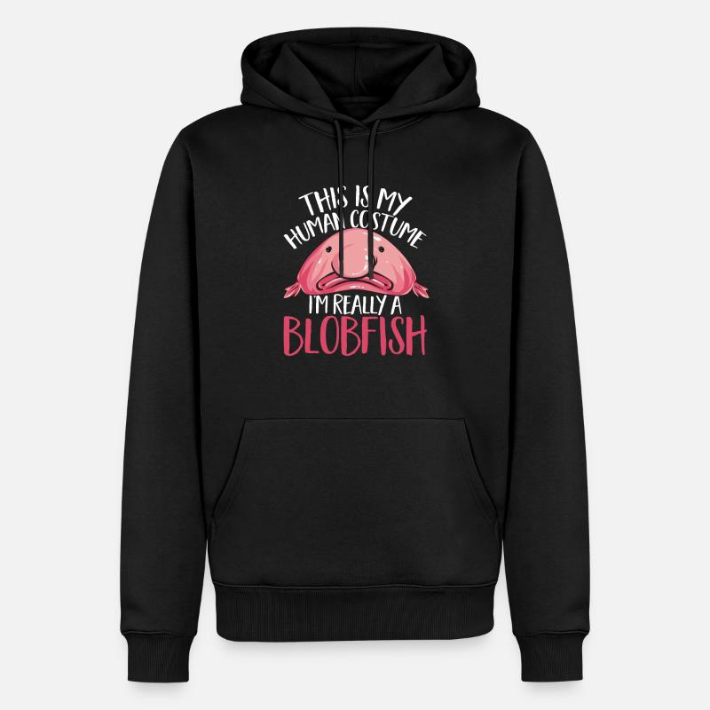 Blobfisch - Männer Premium Bio Hoodie - Schwarz