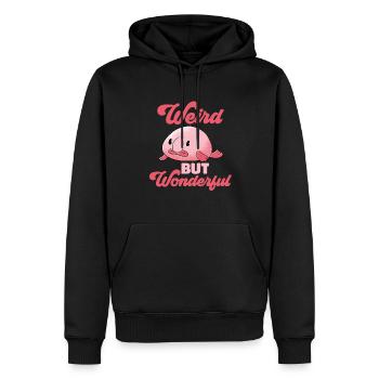 Poisson blob - Sweat à capuche Premium bio Homme - noir - Devant - Nico (187cm)