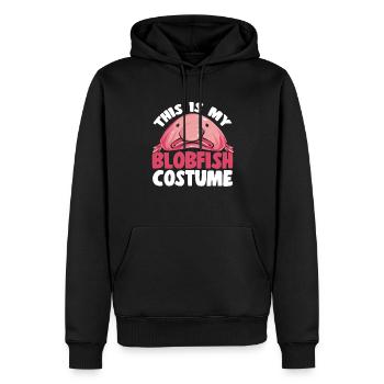 Poisson blob - Sweat à capuche Premium bio Homme - noir - Devant - Nico (187cm)