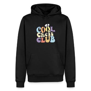 Cool Chefs Club Restaurant Arts culinaires Cuisine - Sweat à capuche Premium bio Homme - noir - Devant - Nico (187cm)