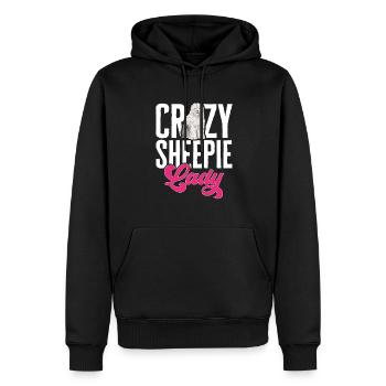 Vieux chien de berger anglais Sheepie Bobtail - Sweat à capuche Premium bio Homme - noir - Devant - Nico (187cm)