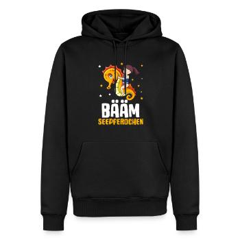Seepferdchen Schwimmabzeichen Frühschwimmer - Männer Premium Bio Hoodie - Schwarz - Vorne - Nico (187cm)