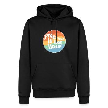 Progress Is Not Linear Paraprofessional Sped - Men’s Premium Organic Hoodie - black - Front - Nico (187cm)