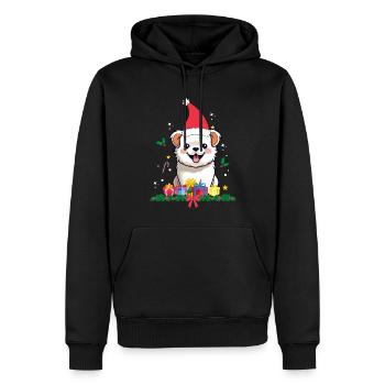 Hunde-Weihnachten - Männer Premium Bio Hoodie - Schwarz - Vorne - Nico (187cm)