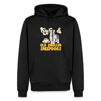 Old English Sheepdog Sheepie Bobtail - Männer Premium Bio Hoodie - Schwarz - Vorne - Nico (187cm)