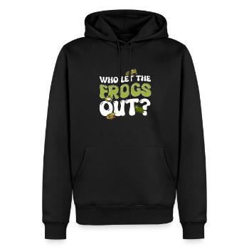 Funny Who Let The Frogs Out Amphibian Froggy Toad - Männer Premium Bio Hoodie - Schwarz - Vorne - Nico (187cm)