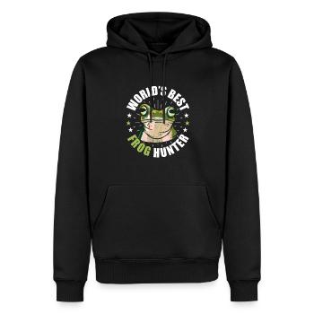 Herpétologiste amphibien Mignon Meilleur Hun de grenouille du monde - Sweat à capuche Premium bio Homme - noir - Devant - Nico (187cm)