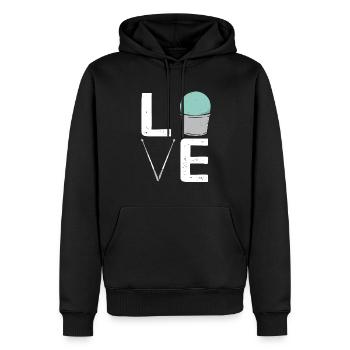 Cardio Drumming Fitnessstudio Fitnesskurs Workout - Männer Premium Bio Hoodie - Schwarz - Vorne - Nico (187cm)