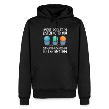 Cardio Drumming Fitnessstudio Fitnesskurs Workout - Männer Premium Bio Hoodie - Schwarz - Vorne - Nico (187cm)