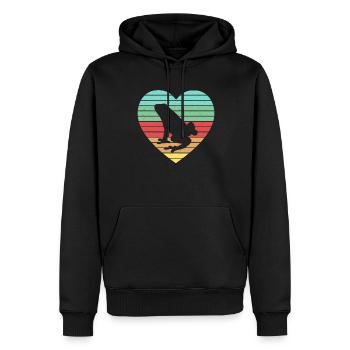 Toad Vintage Heart Herpetologist Amphibian Frog - Männer Premium Bio Hoodie - Schwarz - Vorne - Nico (187cm)