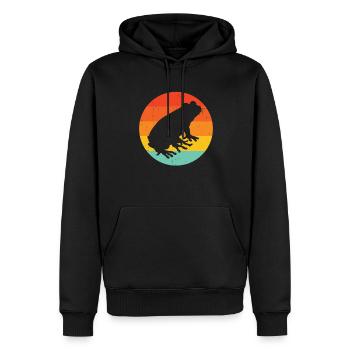 Toad Lover Frog Vintage Herpetologist Amphibian - Sweat à capuche Premium bio Homme - noir - Devant - Nico (187cm)