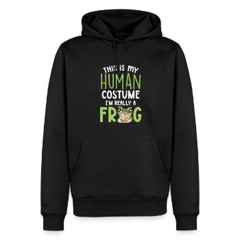 Amphibian This Is My Human Costume I'm Really A Fr - Men’s Premium Organic Hoodie - black - Front - Nico (187cm)