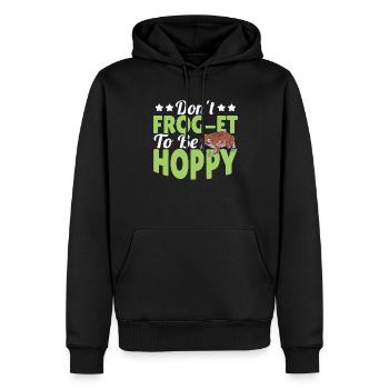 Herpétologiste Amphibien Crapaud mignon Dont Frog Et To - Sweat à capuche Premium bio Homme - noir - Devant - Nico (187cm)