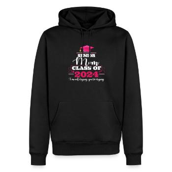 Drôle de fête de remise des diplômes Classe de maman senior de 2024 - Sweat à capuche Premium bio Homme - noir - Devant - Nico (187cm)