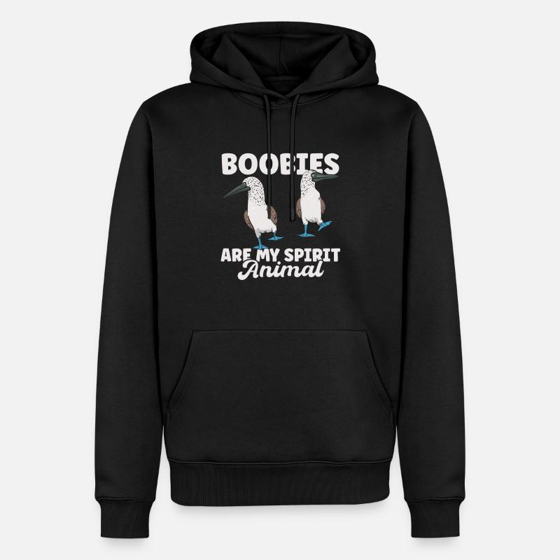 Blaufußtölpel Blue-footed Booby Seevogel - Männer Premium Bio Hoodie - Schwarz