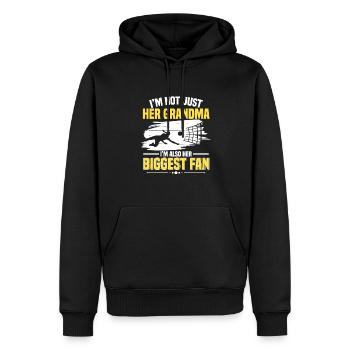 Volleyball Grand-mère sa grand-mère et sa plus grande - Sweat à capuche Premium bio Homme - noir - Devant - Nico (187cm)