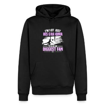 Grandmother Volleyball I'm His Grandma I'm His Big - Männer Premium Bio Hoodie - Schwarz - Vorne - Nico (187cm)