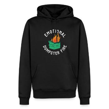 Emotional Heartbroken Quote Emotional Dumpster - Männer Premium Bio Hoodie - Schwarz - Vorne - Nico (187cm)