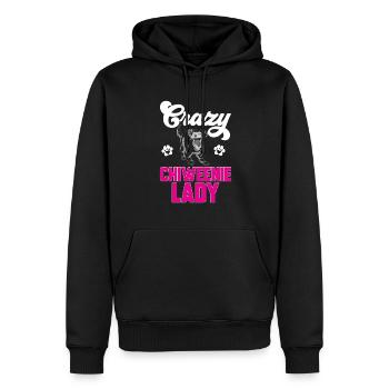 Chiweenie Chien - Sweat à capuche Premium bio Homme - noir - Devant - Nico (187cm)