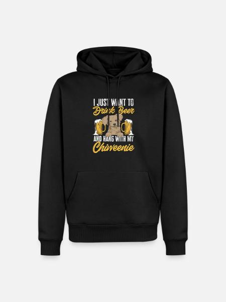 Chiweenie Chien - Sweat à capuche Premium bio Homme - noir