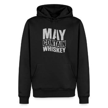 May Contain Whiskey - Männer Premium Bio Hoodie - Schwarz - Vorne - Nico (187cm)