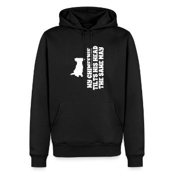 Chiweenie Chien - Sweat à capuche Premium bio Homme - noir - Devant - Nico (187cm)