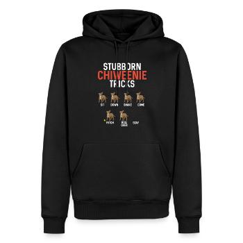 Chiweenie Chien - Sweat à capuche Premium bio Homme - noir - Devant - Nico (187cm)