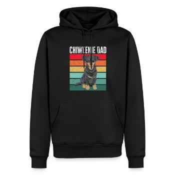 Chiweenie Chien - Sweat à capuche Premium bio Homme - noir - Devant - Nico (187cm)