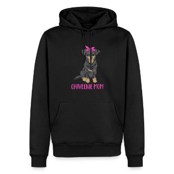 Chiweenie Chien - Sweat à capuche Premium bio Homme - noir - Devant - Nico (187cm)