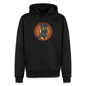 Chiweenie Chien - Sweat à capuche Premium bio Homme - noir - Devant - Nico (187cm)