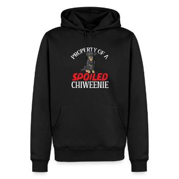 Chiweenie Chien - Sweat à capuche Premium bio Homme - noir - Devant - Nico (187cm)