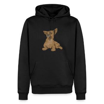 Chiweenie Chien - Sweat à capuche Premium bio Homme - noir - Devant - Nico (187cm)