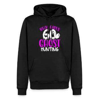 De vraies filles partent à la chasse aux fantômes à Halloween - Sweat à capuche Premium bio Homme - noir - Devant - Nico (187cm)