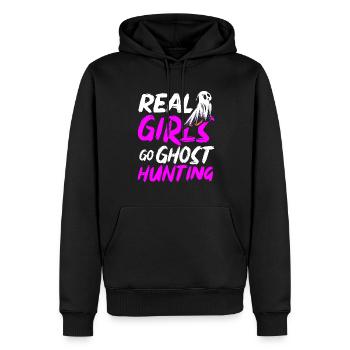 De vraies filles partent à la chasse aux fantômes à Halloween - Sweat à capuche Premium bio Homme - noir - Devant - Nico (187cm)