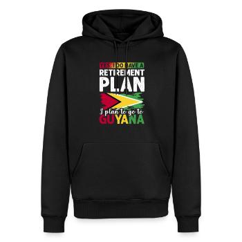 Guyana Flag Guyanais Guyanais - Sweat à capuche Premium bio Homme - noir - Devant - Nico (187cm)