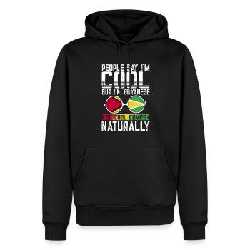 Guyana Flag Guyanais Guyanais - Sweat à capuche Premium bio Homme - noir - Devant - Nico (187cm)