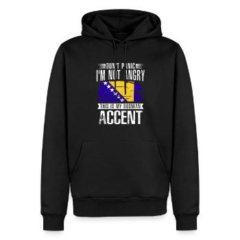 Bosnien und Herzegowina Flagge Bosnien - Männer Premium Bio Hoodie - Schwarz - Vorne - Nico (187cm)